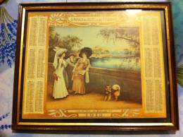 CALENDRIER DE 1913  DANS UN CADRE 27 X 21.50 LE PORT DE BEAULIEU - Groot Formaat: 1901-20