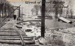 Peru Ind Wreck Of Steel Bridge 1913 Postcard - Other & Unclassified