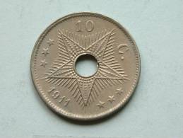 1911 - 10 CENTIMES / KM 18 ( Uncleaned - For Grade, Please See Photo ) ! - 1910-1934: Alberto I