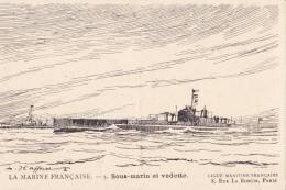 LA MARINE FRANCAISE 5 SOUS MARIN ET VEDETTE ILLUSTRATEUR HAFFNER - Haffner