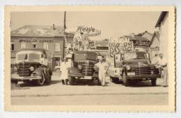 D9636 - HERVE - Carnaval - Carte Photo *publicité INTERLAIT De DISON*camions BEDFORD Et CHEVROLET* - Herve