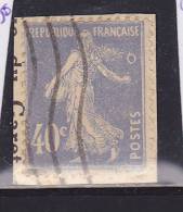 FRANCE N° 237  40C OUTREMER TYPE SEMEMUSE CAMEE ANNEAU LUNE AU DESSUS DU BRAS  OBL - Used Stamps