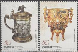 2006 CHINA-POLAND JOINT GOLD & SILVER WARE 2V STAMP - Unused Stamps