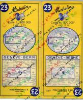 Carte Géographique MICHELIN - N° 023 GENEVE - BERNE / GENEVE - BERN - 1958 - Roadmaps