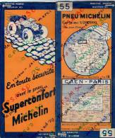 Carte Géographique MICHELIN - N° 055 CAEN - PARIS N° 3240 911 - Roadmaps