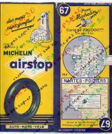 Carte Géographique MICHELIN - N° 067 NANTES - POITIERS 1955 - Roadmaps