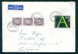 114135 Cover Lettre Brief  1983 SANDNES - BUCHSTABE A , POSTHORN  Norway Norvege Norweege - Brieven En Documenten