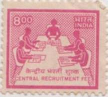 Central Recruitment Fee, Official Government Stamp India As Scan - Dienstzegels