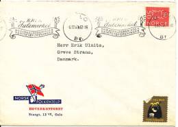 Norway Cover Sent To Denmark Oslo 5-12-1963 Single Stamped Use The Christmas Seal - Lettres & Documents