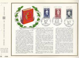 France CEF 91 - Les Hommes Célèbres A. Roussel - Gal Marceau - Ste Veuve - 22.03.1969 - T. 1590-1591-1592 - Cartas & Documentos