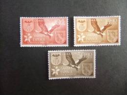 SAHARA ESPAÑOL Año 1958  FAUNA   CIGUEÑA  Edifil Nº 153 / 155 ** Yvert Nº 133 -135 MNH AYUDA A VALENCIA - Flamants