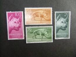 SAHARA ESPAÑOL Año 1957 FAUNA Edifil Nº 142 /145 ** MNH Yvert  Nº 129 /132 ** MNH - Spanische Sahara