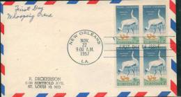 Wildlife Ation , Bird Crane  , 1957 USA Used FDC - Other & Unclassified