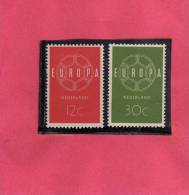 NETHERLANDS - PAESI BASSI - HOLLAND - NEDERLAND - OLANDA 1959 EUROPA CEPT MNH - Ungebraucht