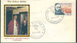 Hand, Visita Di S.s. Giovani Paolo II A Bergamo , Pope John Paul II, Italy Comm Cover - Other & Unclassified