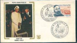 Hand, Visita Di S.s. Giovani Paolo II A Bergamo , Pope John Paul II, Italy Comm Cover - Altri & Non Classificati