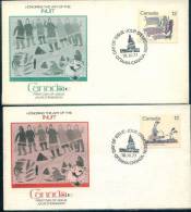 Inuit Hunting , Honoring The Art Of The Inuit  , Canada FDCs - Briefe U. Dokumente