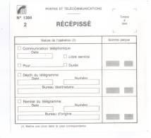 Récépisser Poste Et Télécomunications - Telegraphie Und Telefon