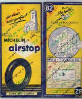 Carte Géographique MICHELIN - N° 082 PAU - TOULOUSE  1955 - Roadmaps