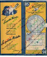 Carte Géographique MICHELIN - N° 085 BIARRITZ - LUCHON 1952 - Roadmaps
