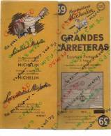 Carte Géographique MICHELIN - N° 039 ESPANA Y PORTUGAL / GRANDES CARRETERAS 1951 3 (partie Sud) - Roadmaps
