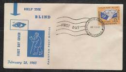 Pakistan 1965  Help The Blind Handicaps FDC  # 42624 - Behinderungen