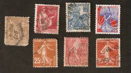 OS.15-3. France, LOT Set Of 7 - Jeanne D´Arc Orlean - 1941 - 1945 25c - Etc. - Verzamelingen