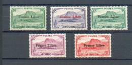 REU 577 - YT  190-191-193-194-195 * - Charnières Complètes - Unused Stamps