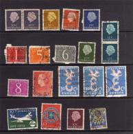 NETHERLANDS - PAESI BASSI - HOLLAND - NEDERLAND - OLANDA LOT OF 20 (3 EUROPA 1958) STAMPS - LOTTO DI 20 FRANCOBOLLI USED - Verzamelingen