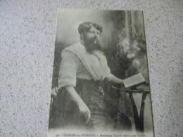 CARTES D´AUTREFOIS.. MADAME DELAIT DANS SON SALON.. LA FEMME A BARBE - Thaon Les Vosges