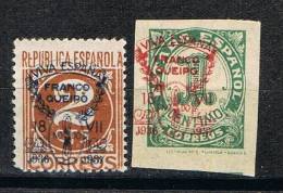 Lote 2 Sellos Patrioticos SEVILLA Guerra Civil, Num 35, 57 * - Emisiones Nacionalistas