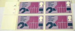 Great Britain 1969 International Labour Organisation 1s X 4 - Mint - Unused Stamps