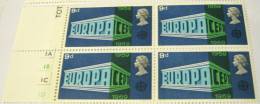 Great Britain 1969 10th Anniversary Of Europa CEPT 9d X 4 - Mint - Unused Stamps