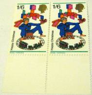 Great Britain 1968 Christmas Boy And Train Set 1s6d X2 - Mint - Unused Stamps