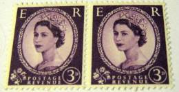 Great Britain 1952 Queen Elizabeth II 3d X 2 - Mint - Ongebruikt
