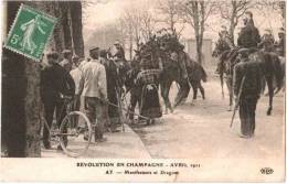 CPA Ay, Révolution En Champagne, Manifestants Et Dragons - Ay En Champagne