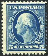 US #335 Mint Hinged 5c Washington From 1908 - Neufs