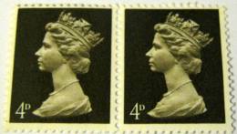 Great Britain 1967 Queen Elizabeth II 4d X2 - Mint - Ungebraucht