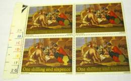 Great Britain 1967 Christmas The Adoration Of The Shepherds 1s6d X 4 - Mint - Ongebruikt