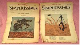 2 X Alte Zeitschriften 1899 + 1901  ,  Simplicissimus  -  Illustrierte Wochenzeitschrift - Autres & Non Classés