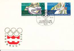 Germany DDR Cover FDC Winter Olympic Games Innsbruck 1976 2-12-1975 (not Complete) - Hiver 1976: Innsbruck