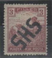 Hungary Prelog SHS 3 Filler 1919 MH * - Ongebruikt