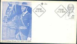 Jan Christiaan Smuts   Military Leader And Philosopher Prime Minister  , South Africa FDC 1975 - Lettres & Documents