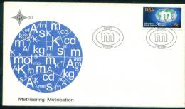 Metric System  Metrication   , South Africa FDC 1977 - Cartas & Documentos