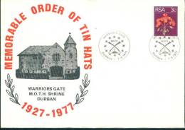 Memorable Order Of In Hats  Warrior's Gate Moth , South Africa FDC 1977 - Covers & Documents