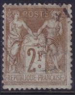 2Fr Sage Oblitéré TB Avec Perforation Petit 'C' (Y&T N° 105, Cote: 40€) - 1898-1900 Sage (Type III)