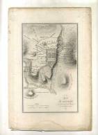 - PLAN DE JERUSALEM AU TEMS DE JESUS CHRIST . . GRAVURE SUR ACIER DU XIXe S. DATEE 1841 - Topographische Kaarten