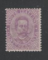 REGNO D' ITALIA - 1889 Effigie Di Umberto I° - Valore Nuovo Stl Da 60 C. - In Buone Condizioni, Come Da Scansione. - Nuovi