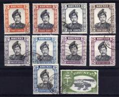 Brunei - 1969/70 - Definitives Glazed Paper (Part Set) - Used - Brunei (...-1984)