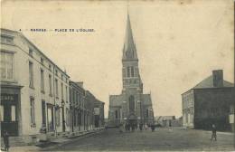 Manage :   Place De L'église ( Ecrit 1910 Avec Timbre ) - Manage